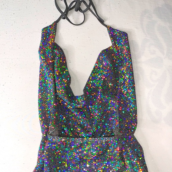 Silver Sequins Mini Dress - Picture 4 of 4